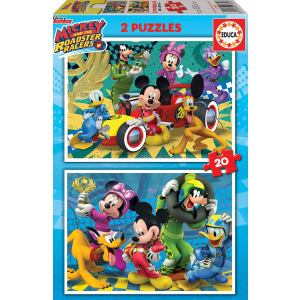 Mickey & The Roadster Racers - 2 x 20 pieces - Disney Family Puzzle
