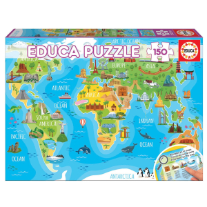 Monuments World Map - 150 pieces - Geopuzzle