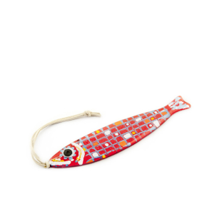 Glass Sardine 18cm red