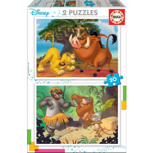 Disney Animals - 2 x 20 pieces - Puzzle
