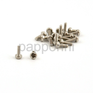 Stainless steel round Phillips screws M2 x 6mm