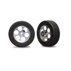 Trued & Glued Front Rubber Tires 25 x 8mm FLY Truck wheels axle Ø 3/32"